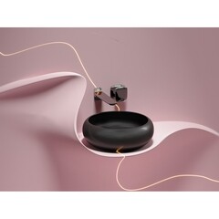 Раковина Ceramicanova Element 36 см накладная черная матовая (CN6050MB) - фото 5