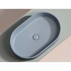Раковина Ceramicanova Element 61 см накладная серо-голубая матовая (CN6048MHL) - фото 2
