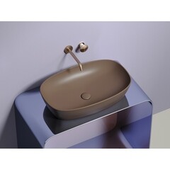 Раковина Ceramicanova Element 60 см накладная темно-коричневая матовая (CN6049MDB) - фото 10