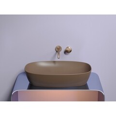 Раковина Ceramicanova Element 60 см накладная темно-коричневая матовая (CN6049MDB) - фото 9