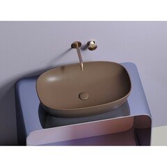 Раковина Ceramicanova Element 60 см накладная темно-коричневая матовая (CN6049MDB) - фото 7
