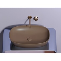 Раковина Ceramicanova Element 60 см накладная темно-коричневая матовая (CN6049MDB) - фото 5