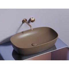 Раковина Ceramicanova Element 60 см накладная темно-коричневая матовая (CN6049MDB) - фото 3