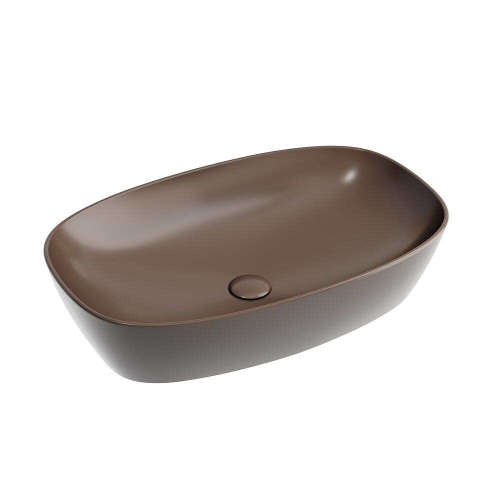 Изображение товара Ceramicanova Element 60 см накладная раковина матовая темно-коричневая