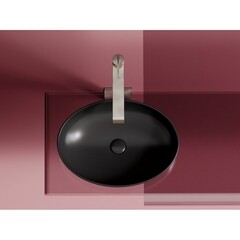 Раковина Ceramicanova Element 50 см накладная черная матовая (CN6056MB) - фото 3