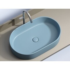 Раковина Ceramicanova Element 61 см накладная голубая матовый (CN6048ML) - фото 9