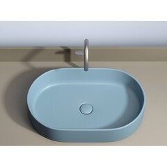 Раковина Ceramicanova Element 61 см накладная голубая матовый (CN6048ML) - фото 5