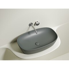 Раковина Ceramicanova Element 60 см накладная антрацит матовый (CN6049MH) - фото 14