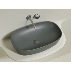 Раковина Ceramicanova Element 60 см накладная антрацит матовый (CN6049MH) - фото 11