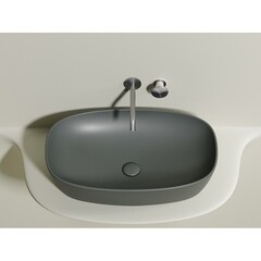 Раковина Ceramicanova Element 60 см накладная антрацит матовый (CN6049MH) - фото 10