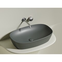 Раковина Ceramicanova Element 60 см накладная антрацит матовый (CN6049MH) - фото 7