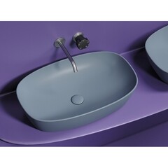 Раковина Ceramicanova Element 60 см накладная серо-голубая матовая (CN6049MHL) - фото 11