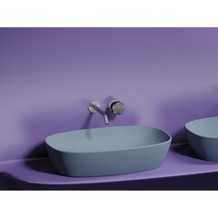 Раковина Ceramicanova Element 60 см накладная серо-голубая матовая (CN6049MHL) - фото 10