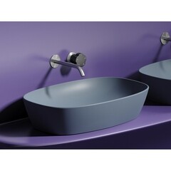 Раковина Ceramicanova Element 60 см накладная серо-голубая матовая (CN6049MHL) - фото 6