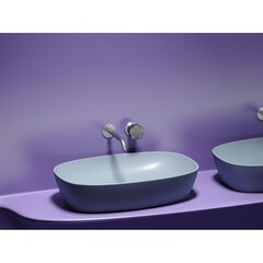 Раковина Ceramicanova Element 60 см накладная серо-голубая матовая (CN6049MHL) - фото 7