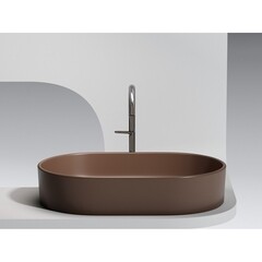 Раковина Ceramicanova Element 61 см накладная темно-коричневая матовая (CN6048MDB) - фото 9