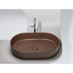 Раковина Ceramicanova Element 61 см накладная темно-коричневая матовая (CN6048MDB) - фото 6