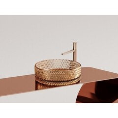 Раковина Ceramicanova Cristal 36 см накладная бежевая (CN6058) - фото 12