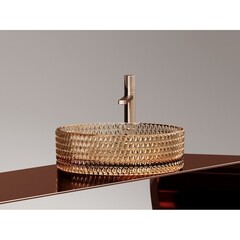 Раковина Ceramicanova Cristal 36 см накладная бежевая (CN6058) - фото 6