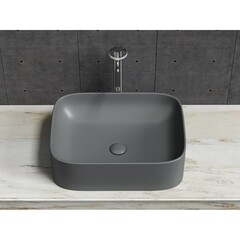 Раковина Ceramicanova Element 51 см накладная темный антрацит матовый (CN6052MDH) - фото 11