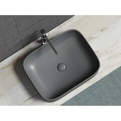 Раковина Ceramicanova Element 51 см накладная темный антрацит матовый (CN6052MDH) - фото 12