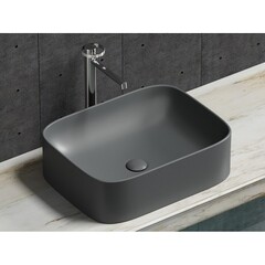 Раковина Ceramicanova Element 51 см накладная темный антрацит матовый (CN6052MDH) - фото 10