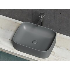 Раковина Ceramicanova Element 51 см накладная темный антрацит матовый (CN6052MDH) - фото 6