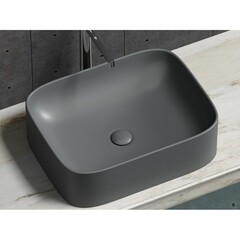 Раковина Ceramicanova Element 51 см накладная темный антрацит матовый (CN6052MDH) - фото 3