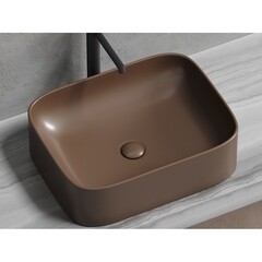 Раковина Ceramicanova Element 51 см накладная темно-коричневая матовая (CN6052MDB) - фото 3