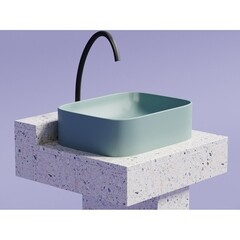 Раковина Ceramicanova Element 51 см накладная зеленая матовая (CN6052MLG) - фото 7