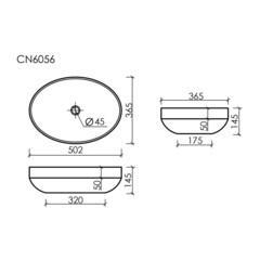 Раковина Ceramicanova Element 50 см накладная белая (CN6056) - фото 2