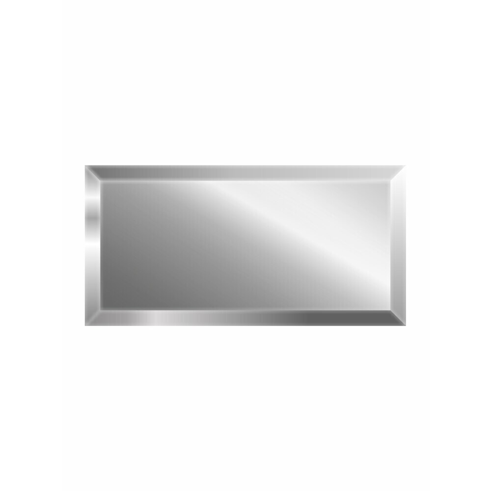 Изображение товара Зеркальная плитка Continent серебряная прямоугольная 300х150х4 мм с фацетом