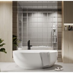 Плитка зеркальная квадратная 200х200х4 мм Continent серебряная с фацетом (4 шт.=0,16 кв.м) - фото 3