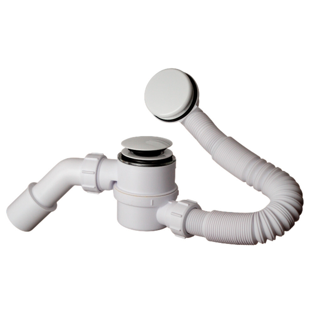 

Сифон для ванны McAlpine 1 1/2х50 мм регулируемый полуавтомат с выпуском d70 мм клик-клак с переливом с соединением 40/50 мм (MRB11-WH)