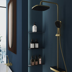 Душевая система Aqueduto Chuva с верхним душем с лейкой с термостатом золото (CHU0350) - фото 3