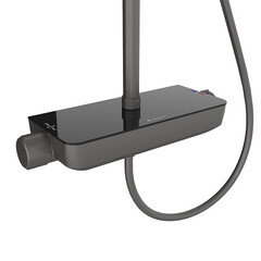 Душевая система Aqueduto Chuva с верхним душем с лейкой с термостатом графит (CHU0345) - фото 3