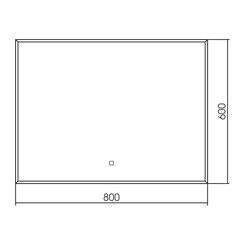 Зеркало с подсветкой прямоугольное 80х60 см с сенсорным включением Abber See (AG6103SL-0.8) - фото 2