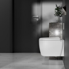 Унитаз подвесной Abber Rechteck безободковый белый с сиденьем дюропласт микролифт смыв торнадо (AC1217) - фото 4