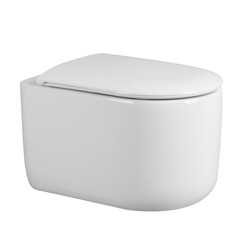 Изображение товара Унитаз Abber Bequem безободковый белый с сиденьем дюропласт и микролифтом