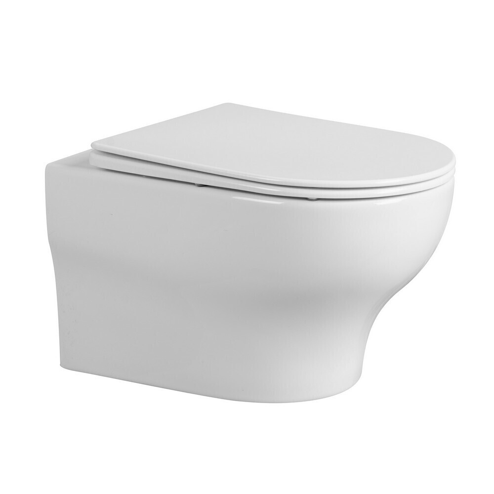 

Унитаз подвесной Abber Bequem безободковый белый с сиденьем дюропласт микролифт смыв торнадо (AC1128)