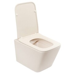 Унитаз подвесной Abber Rechteck безободковый светло-бежевый матовый с сиденьем дюропласт микролифт (AC1201MBE) - фото 7