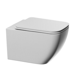 Изображение товара Унитаз подвесной Abber Ultra безободковый белый с сиденьем дюропласт микролифт (AC1303)