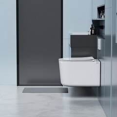 Унитаз подвесной Abber Ultra безободковый белый с сиденьем дюропласт микролифт (AC1302) - фото 8