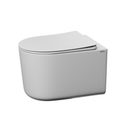 Унитаз подвесной Abber Ultra безободковый белый с сиденьем дюропласт микролифт (AC1302) - фото 6