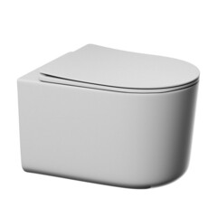 Унитаз подвесной Abber Ultra безободковый белый с сиденьем дюропласт микролифт (AC1302) - фото 1