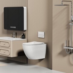 Унитаз подвесной Abber Ultra безободковый белый с сиденьем дюропласт микролифт (AC1301) - фото 3