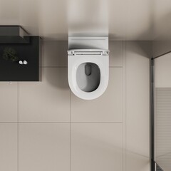 Унитаз подвесной Abber Bequem белый с сиденьем дюропласт микролифт с импульсным смывом (AC1126P) - фото 7