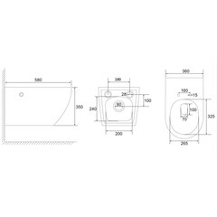 Унитаз подвесной Abber Bequem белый с сиденьем дюропласт микролифт с импульсным смывом (AC1126P) - фото 2