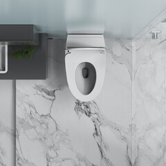 Унитаз подвесной Abber Bequem белый с сиденьем дюропласт микролифт с импульсным смывом (AC1124P) - фото 8