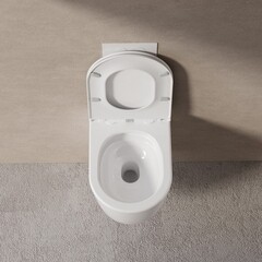 Унитаз подвесной Abber Bequem безободковый белый с сиденьем дюропласт микролифт смыв торнадо (AC1132TC) - фото 4